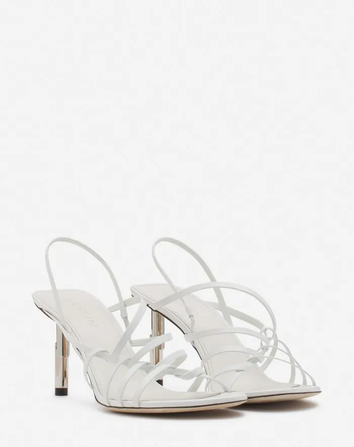 Women Lanvin Sandals and Mules Squence By Lanvin Leather Sandals Beigesilver Women Lanvin Sandals and Mules Squence By Lanvin Leather Sandals Beigesilver