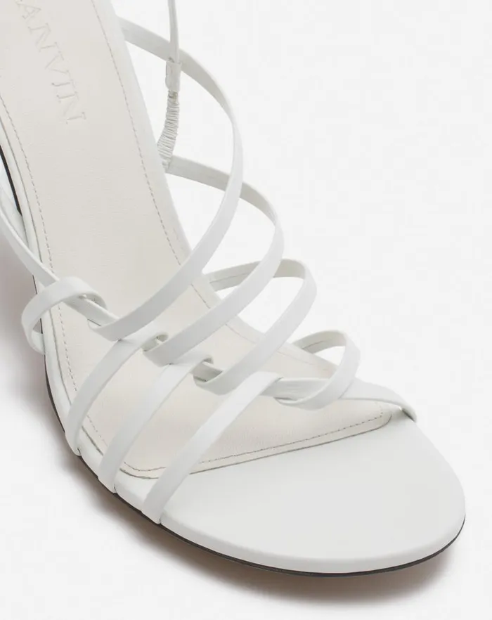 Women Lanvin Sandals and Mules Squence By Lanvin Leather Sandals Beigesilver Women Lanvin Sandals and Mules Squence By Lanvin Leather Sandals Beigesilver