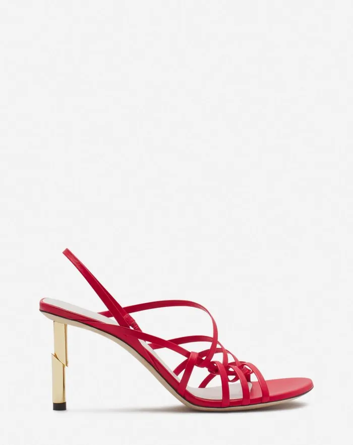 Women Lanvin Sandals and Mules Squence By Lanvin Leather Sandals Redgold