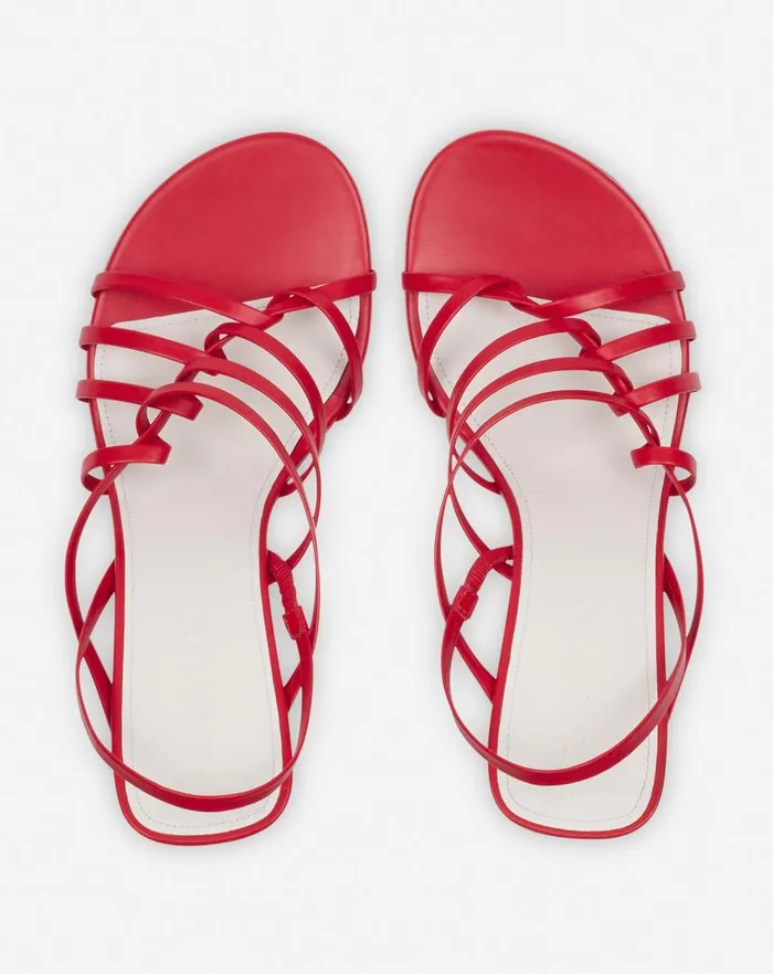 Women Lanvin Sandals and Mules Squence By Lanvin Leather Sandals Redgold Women Lanvin Sandals and Mules Squence By Lanvin Leather Sandals Redgold