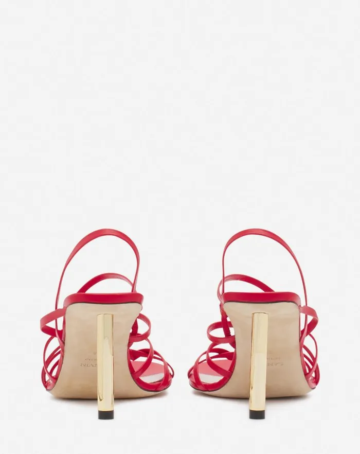 Women Lanvin Sandals and Mules Squence By Lanvin Leather Sandals Redgold Women Lanvin Sandals and Mules Squence By Lanvin Leather Sandals Redgold