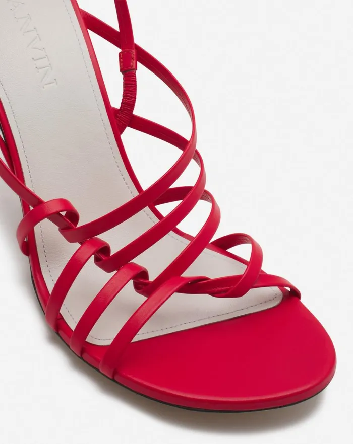 Women Lanvin Sandals and Mules Squence By Lanvin Leather Sandals Redgold Women Lanvin Sandals and Mules Squence By Lanvin Leather Sandals Redgold