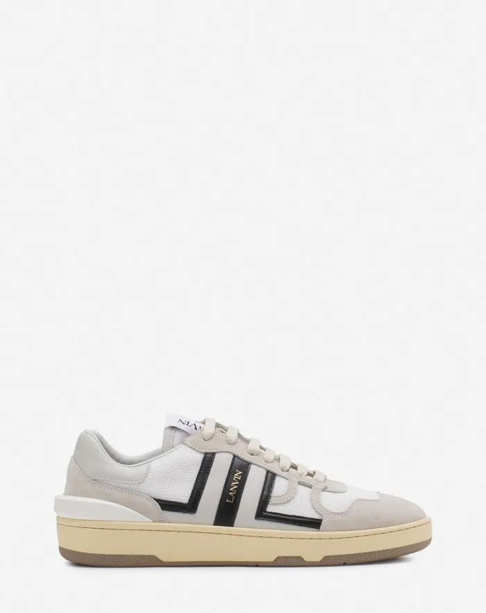 Women Lanvin Sneakers Clay Mesh Sneakers Blackoff White