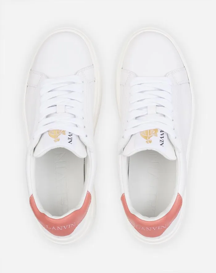 Women Lanvin Sneakers Ddb0 Leather Platform Sneakers Whitepink Women Lanvin Sneakers Ddb0 Leather Platform Sneakers Whitepink