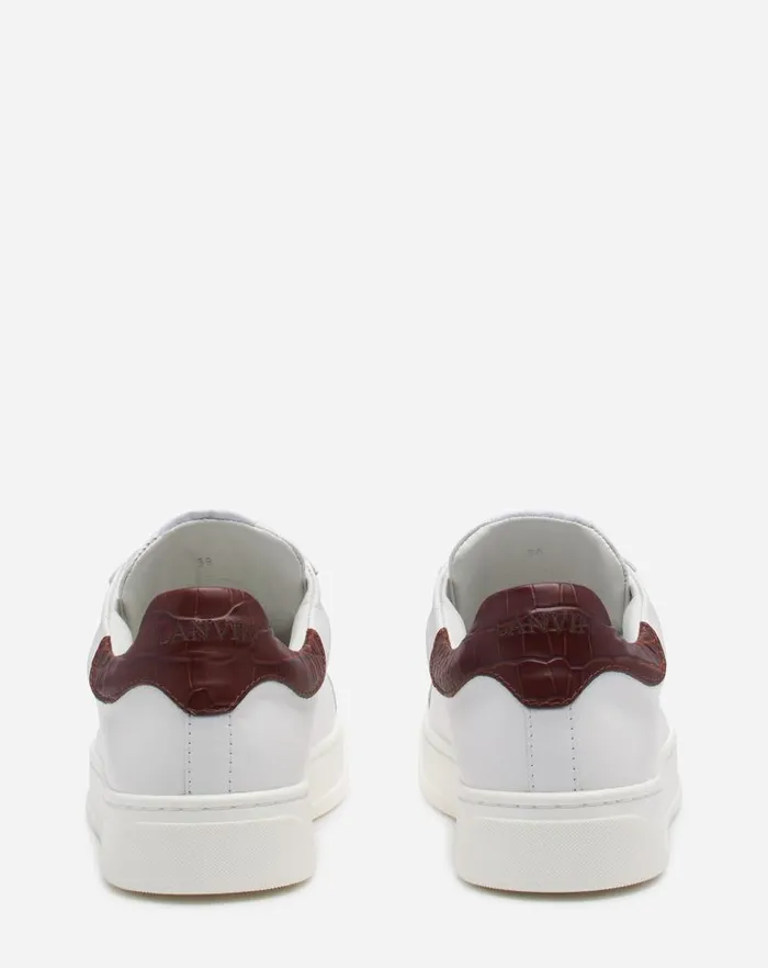 Women Lanvin Sneakers Ddb0 Leather Sneakers Whitebrown Women Lanvin Sneakers Ddb0 Leather Sneakers Whitebrown