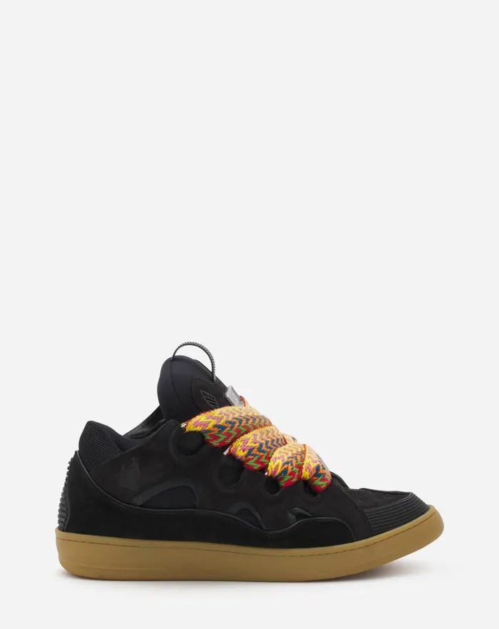 Women Lanvin Sneakers Leather Curb Sneakers Black