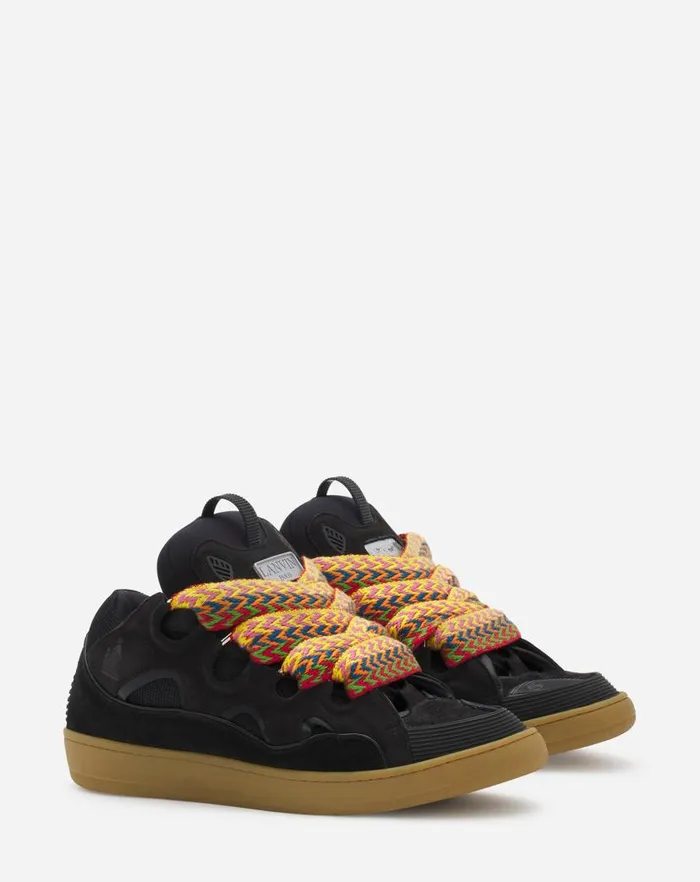 Women Lanvin Sneakers Leather Curb Sneakers Black Women Lanvin Sneakers Leather Curb Sneakers Black