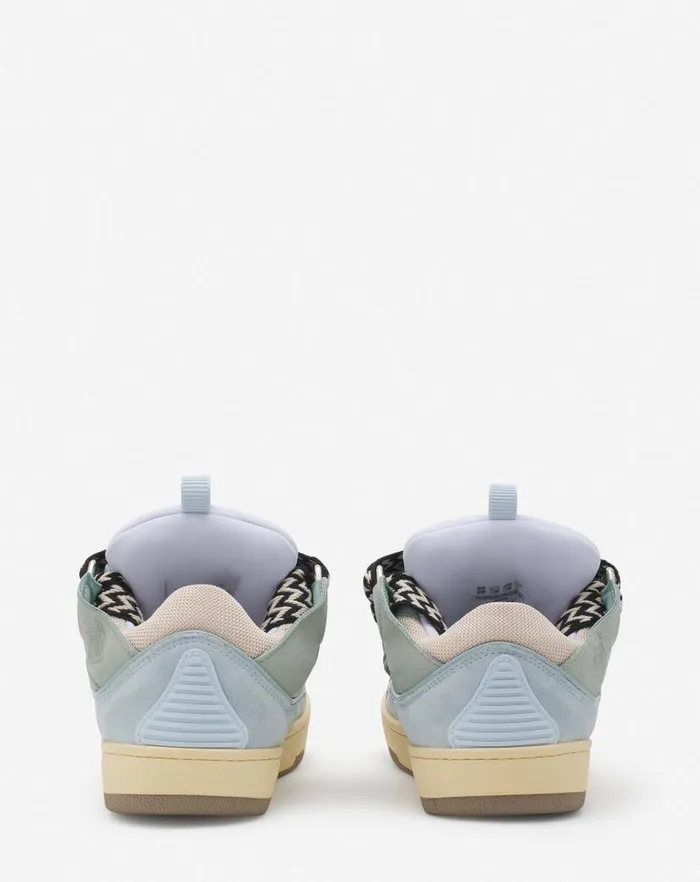 Women Lanvin Sneakers Leather Curb Sneakers Light Blue Women Lanvin Sneakers Leather Curb Sneakers Light Blue