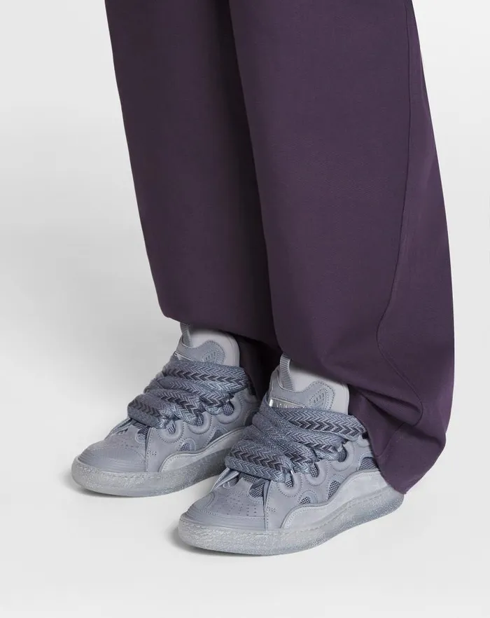 Women Lanvin Sneakers Leather Curb Sneakers Light Grey Women Lanvin Sneakers Leather Curb Sneakers Light Grey