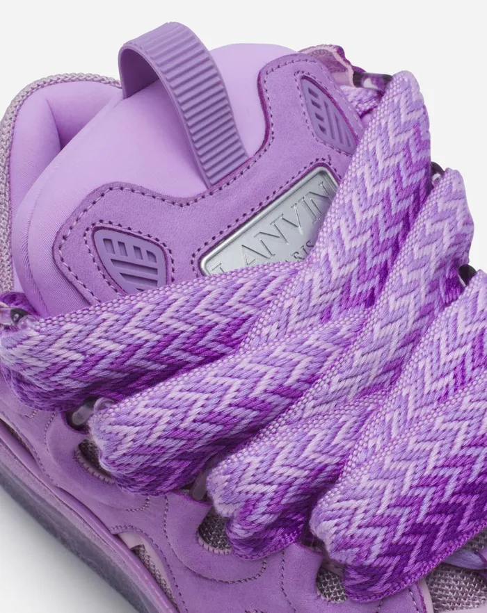 Women Lanvin Sneakers Leather Curb Sneakers Lilac Women Lanvin Sneakers Leather Curb Sneakers Lilac