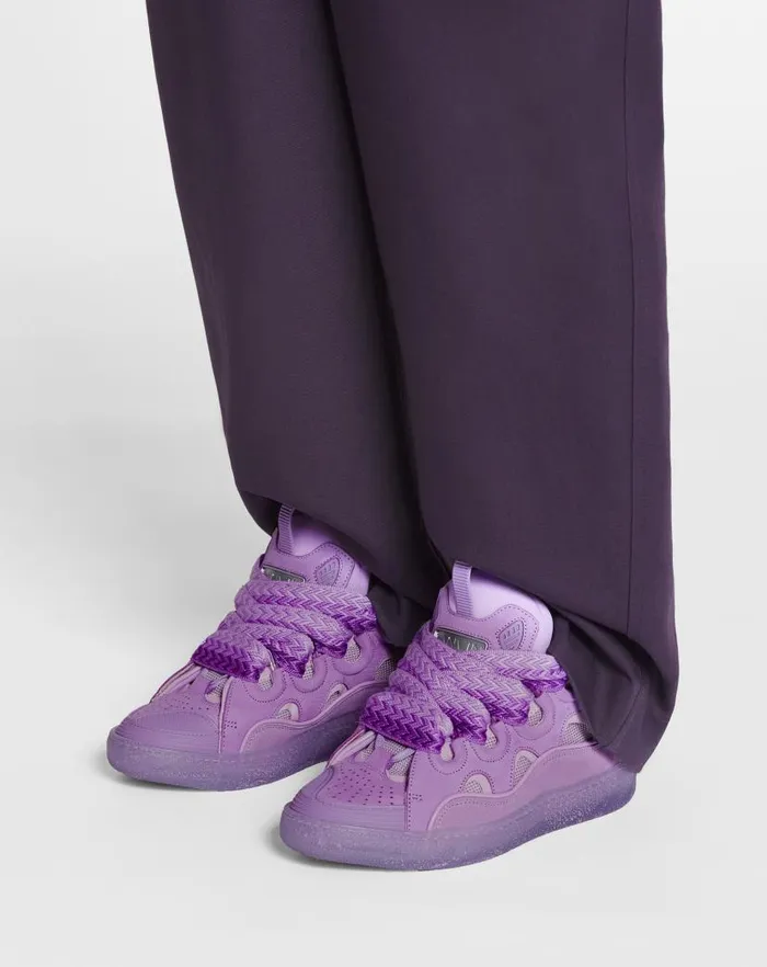 Women Lanvin Sneakers Leather Curb Sneakers Lilac Women Lanvin Sneakers Leather Curb Sneakers Lilac
