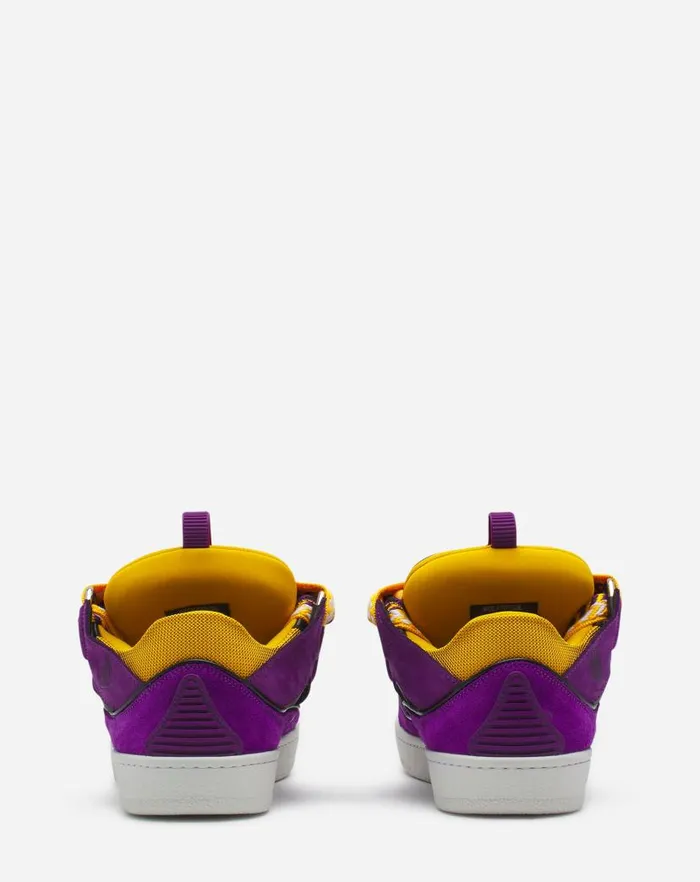 Women Lanvin Sneakers Leather Curb Sneakers Purpleyellow Women Lanvin Sneakers Leather Curb Sneakers Purpleyellow