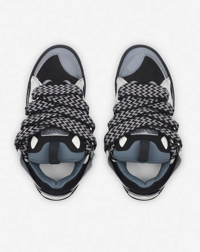 Women Lanvin Sneakers Leather Curb Sneakers Whiteanthracite Women Lanvin Sneakers Leather Curb Sneakers Whiteanthracite