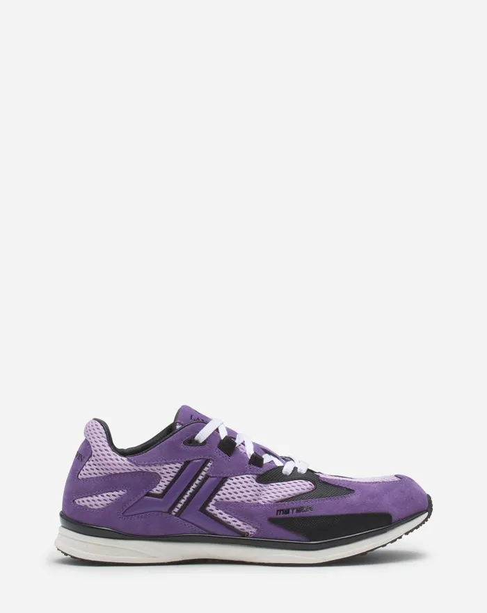 Women Lanvin Sneakers Meteor Sneakers In Mesh And Suede Mauvepurple