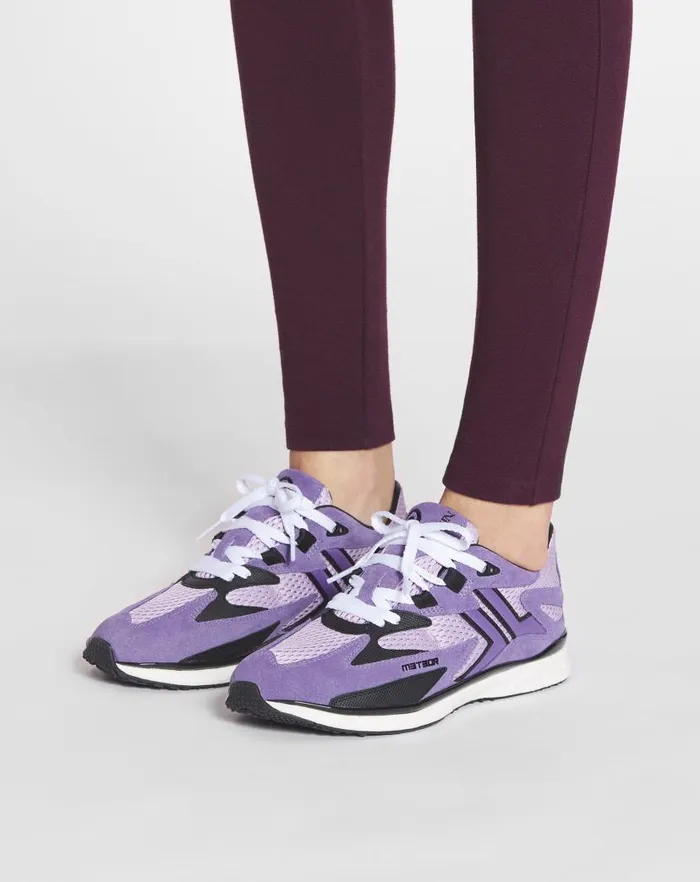 Women Lanvin Sneakers Meteor Sneakers In Mesh And Suede Mauvepurple Women Lanvin Sneakers Meteor Sneakers In Mesh And Suede Mauvepurple