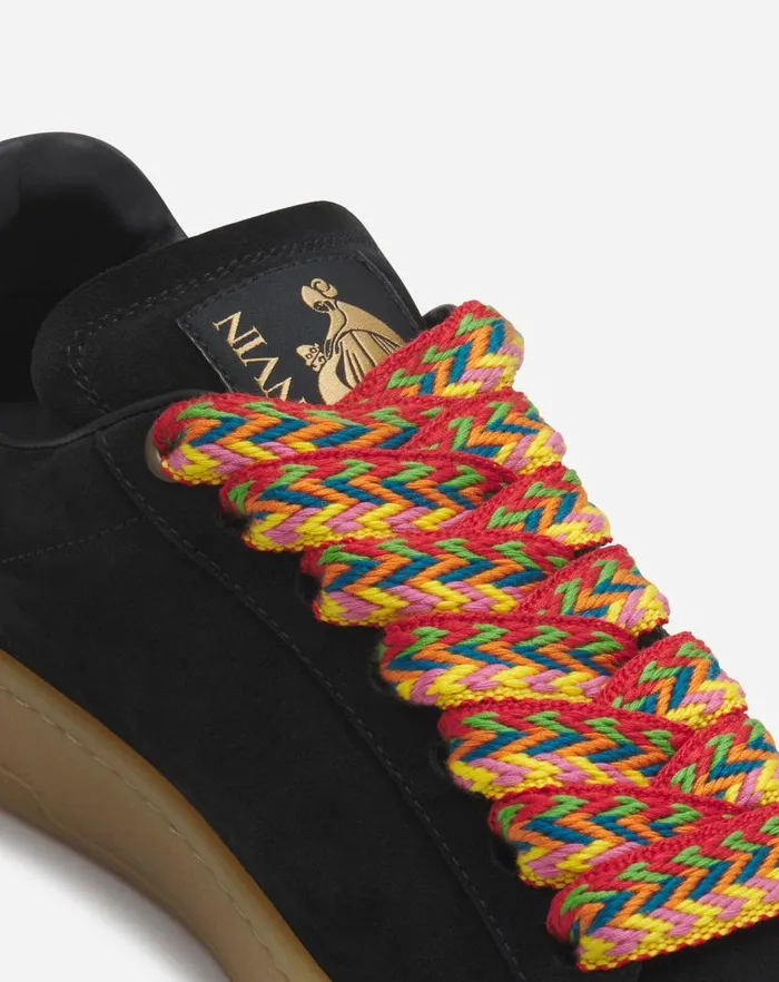 Women Lanvin Sneakers Suede Curb Lite Sneakers Black
