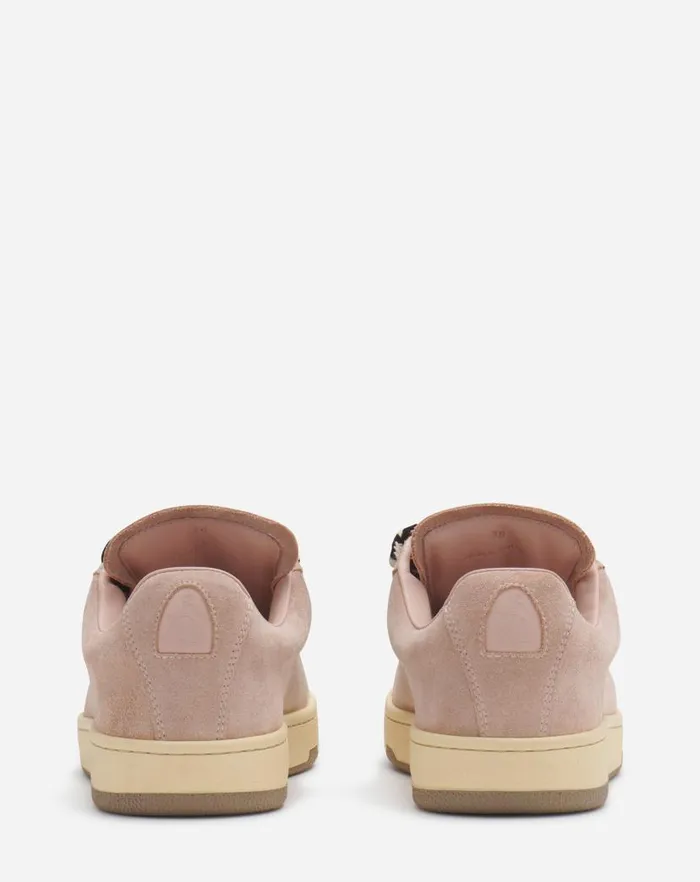 Women Lanvin Sneakers Suede Curb Lite Sneakers Light Pink