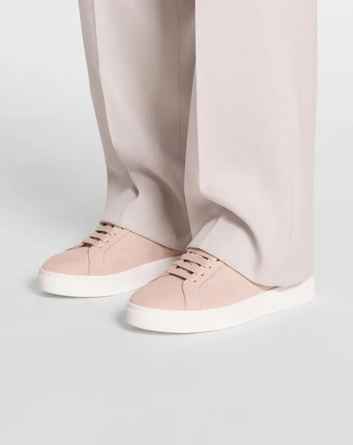 Women Lanvin Sneakers Suede Ddb0 Sneakers Pink Blossom