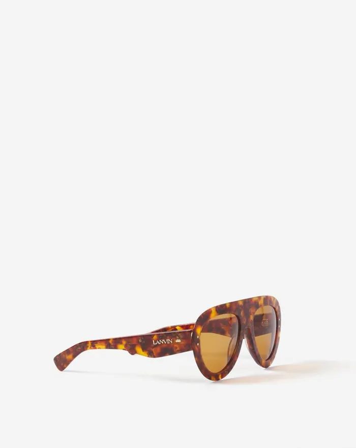 Women Lanvin Sunglasses Aviator Sunglasses Amberturtoise