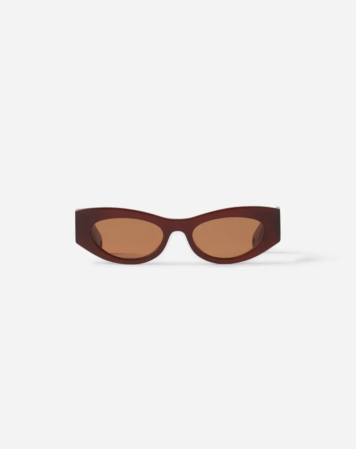 Women Lanvin Sunglasses Lanvin Logo Sunglasses Browncherry