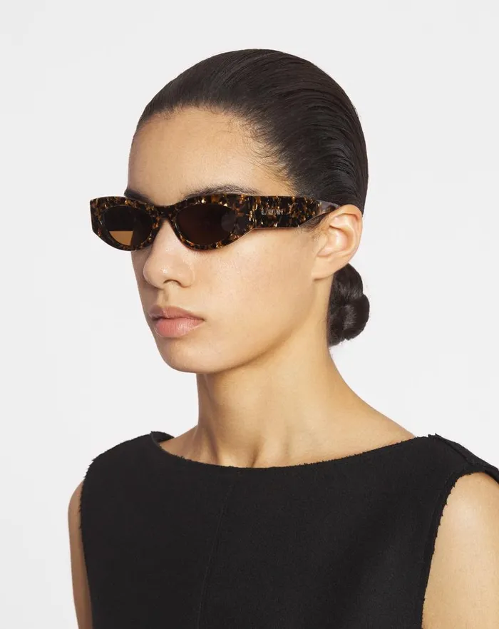 Women Lanvin Sunglasses Lanvin Logo Sunglasses Goldbrown Women Lanvin Sunglasses Lanvin Logo Sunglasses Goldbrown