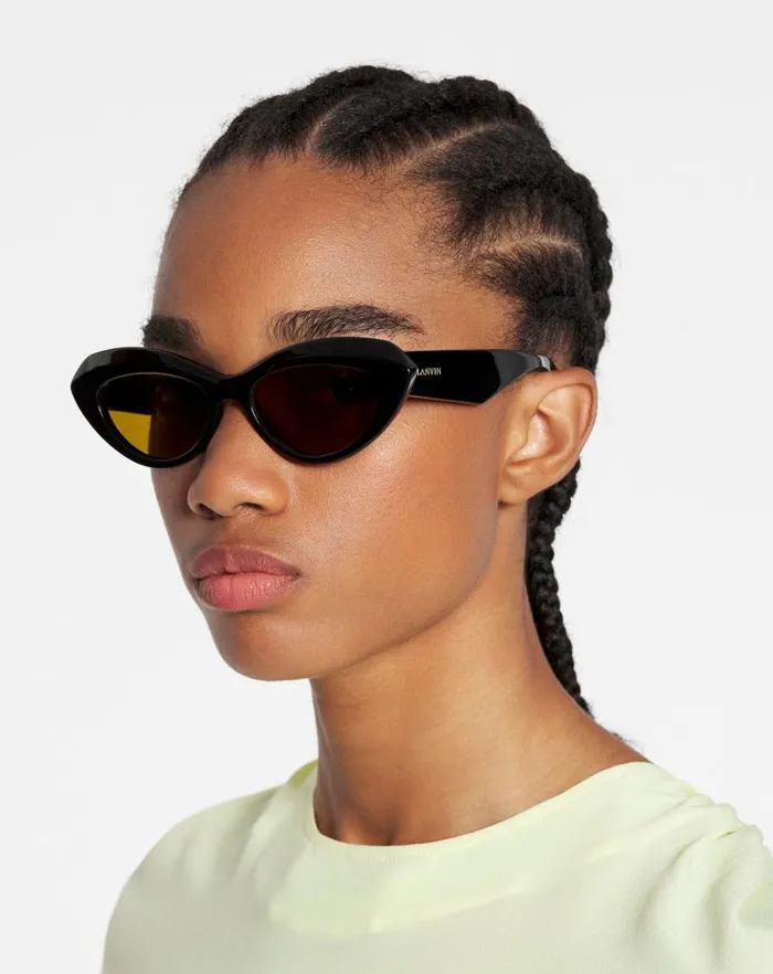 Women Lanvin Sunglasses Signature Sunglasses Black