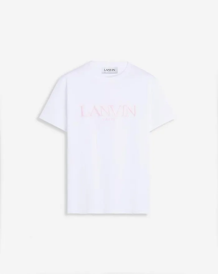 Women Lanvin TShirts and Sweatshirts Lanvin Embroidered Classic Tshirt Optic White