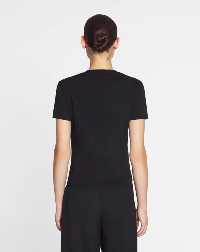 Women Lanvin TShirts and Sweatshirts Lanvin Embroidered Tshirt Black Women Lanvin TShirts and Sweatshirts Lanvin Embroidered Tshirt Black