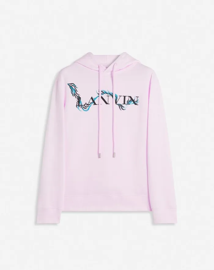 Women Lanvin TShirts and Sweatshirts Lanvin Print Hoodie Pink 2