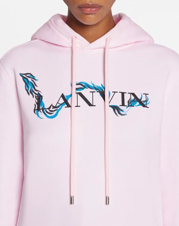 Women Lanvin TShirts and Sweatshirts Lanvin Print Hoodie Pink 2 Women Lanvin TShirts and Sweatshirts Lanvin Print Hoodie Pink 2