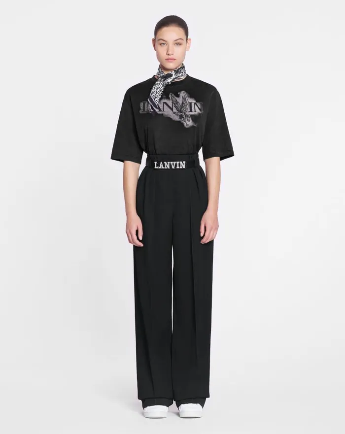 Women Lanvin TShirts and Sweatshirts Lanvin X Future Classic Eagle Print Tshirt Black Women Lanvin TShirts and Sweatshirts Lanvin X Future Classic Eagle Print Tshirt Black