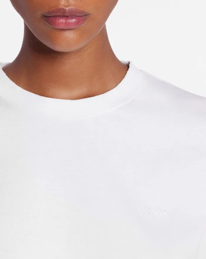 Women Lanvin TShirts and Sweatshirts Lanvin X Future Cropped Printed Tshirt White Mustang Women Lanvin TShirts and Sweatshirts Lanvin X Future Cropped Printed Tshirt White Mustang