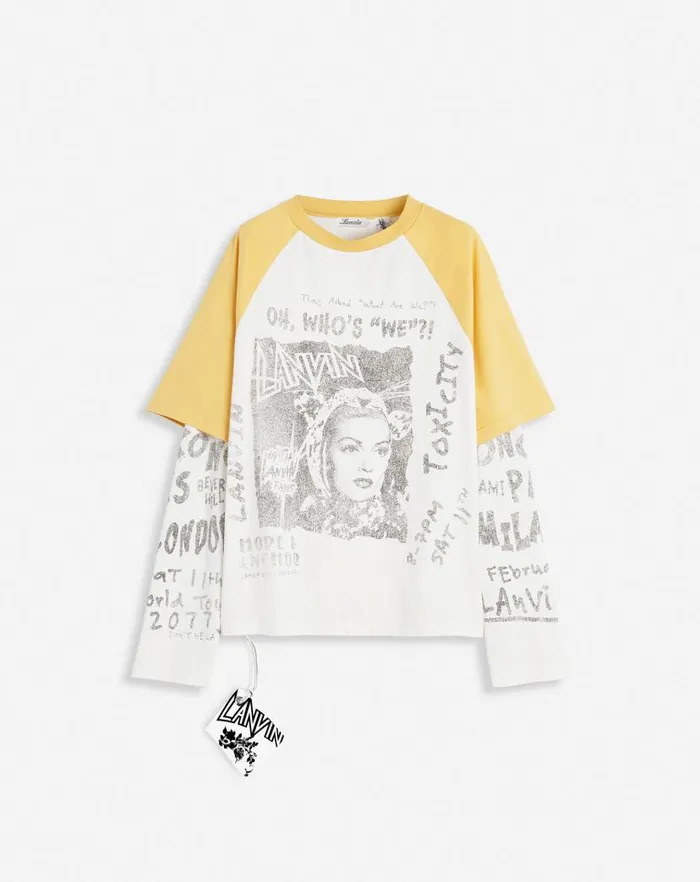 Women Lanvin TShirts and Sweatshirts Lanvin X Future Longsleeved Print Tshirt Corn Women Lanvin TShirts and Sweatshirts Lanvin X Future Longsleeved Print Tshirt Corn