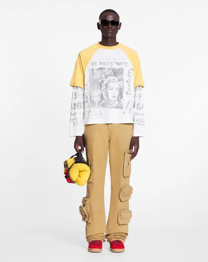 Women Lanvin TShirts and Sweatshirts Lanvin X Future Longsleeved Print Tshirt Corn Women Lanvin TShirts and Sweatshirts Lanvin X Future Longsleeved Print Tshirt Corn