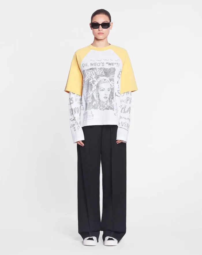 Women Lanvin TShirts and Sweatshirts Lanvin X Future Longsleeved Print Tshirt Corn Women Lanvin TShirts and Sweatshirts Lanvin X Future Longsleeved Print Tshirt Corn