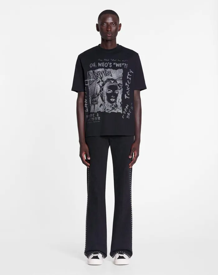 Women Lanvin TShirts and Sweatshirts Lanvin X Future Unisex Classic Printed Tshirt Black Women Lanvin TShirts and Sweatshirts Lanvin X Future Unisex Classic Printed Tshirt Black