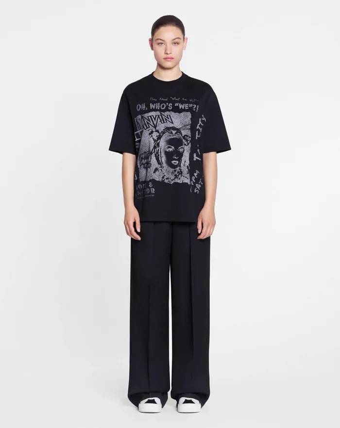 Women Lanvin TShirts and Sweatshirts Lanvin X Future Unisex Classic Printed Tshirt Black Women Lanvin TShirts and Sweatshirts Lanvin X Future Unisex Classic Printed Tshirt Black
