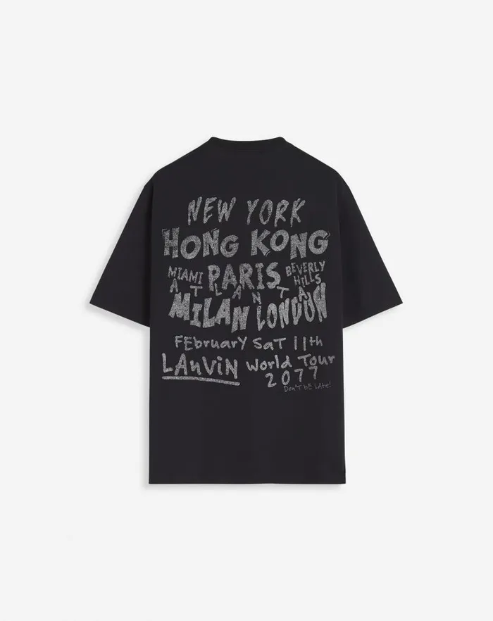Women Lanvin TShirts and Sweatshirts Lanvin X Future Unisex Classic Printed Tshirt Black Women Lanvin TShirts and Sweatshirts Lanvin X Future Unisex Classic Printed Tshirt Black