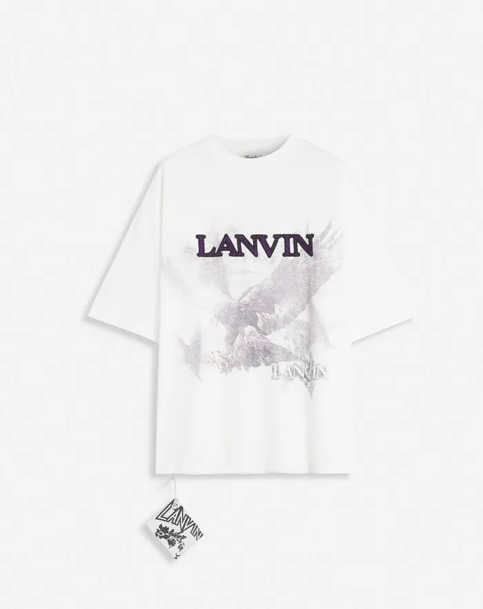 Women Lanvin TShirts and Sweatshirts Lanvin X Future Unisex Eagle Print Loosefit Tshirt White Mustangblack Women Lanvin TShirts and Sweatshirts Lanvin X Future Unisex Eagle Print Loosefit Tshirt White Mustangblack