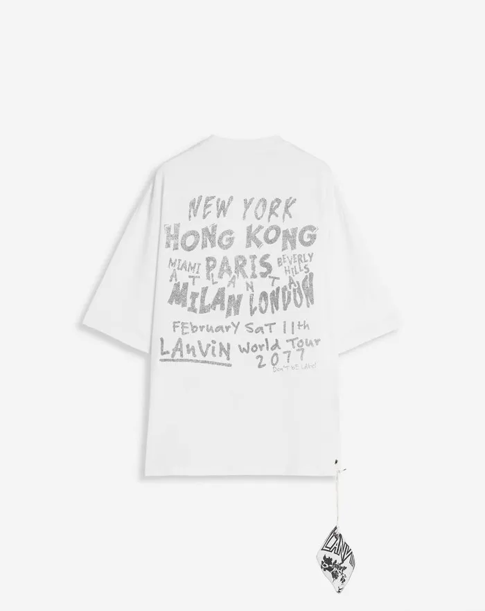 Women Lanvin TShirts and Sweatshirts Lanvin X Future Unisex Loosefit Printed Tshirt White Mustang Women Lanvin TShirts and Sweatshirts Lanvin X Future Unisex Loosefit Printed Tshirt White Mustang