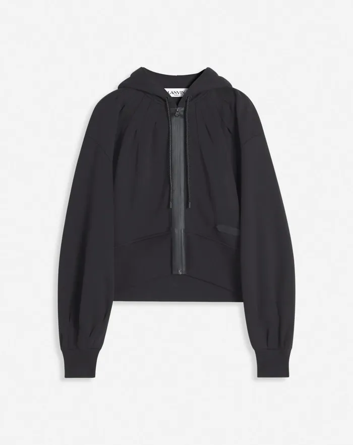 Women Lanvin TShirts and Sweatshirts Sportswear Zipped Hoodie Black