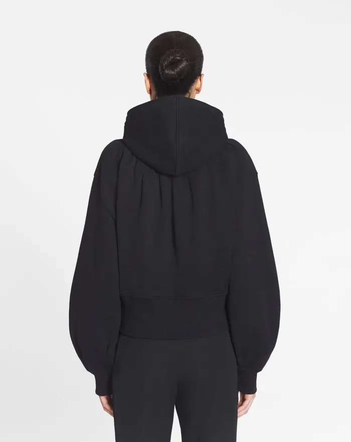 Women Lanvin TShirts and Sweatshirts Sportswear Zipped Hoodie Black Women Lanvin TShirts and Sweatshirts Sportswear Zipped Hoodie Black