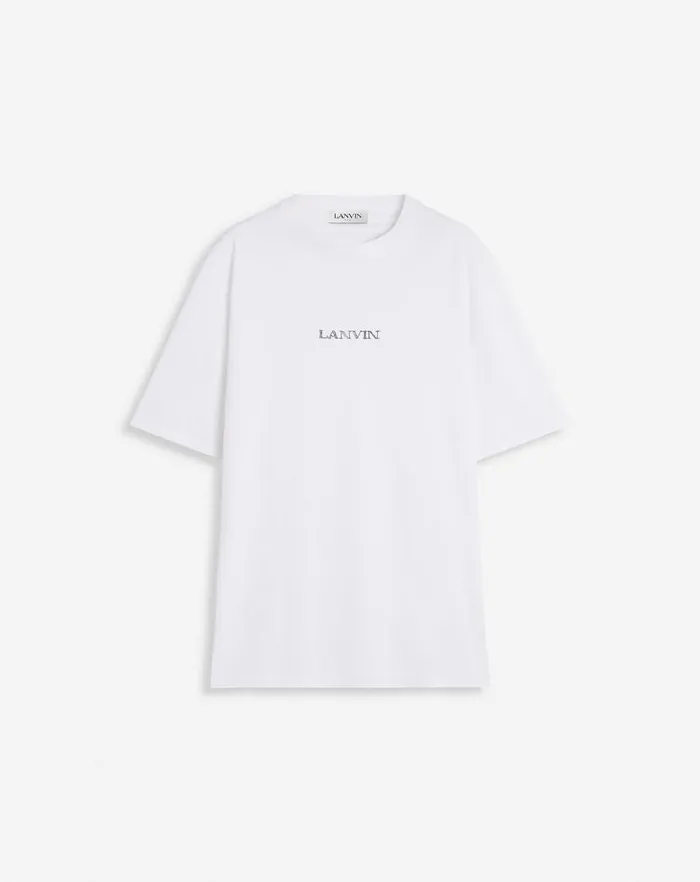 Women Lanvin TShirts and Sweatshirts Unisex Lanvin Logo Classic Tshirt Optic White