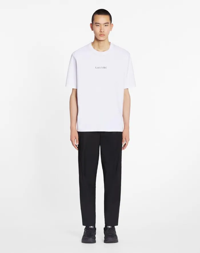 Women Lanvin TShirts and Sweatshirts Unisex Lanvin Logo Classic Tshirt Optic White Women Lanvin TShirts and Sweatshirts Unisex Lanvin Logo Classic Tshirt Optic White