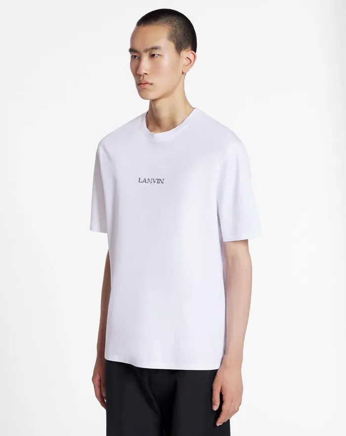 Women Lanvin TShirts and Sweatshirts Unisex Lanvin Logo Classic Tshirt Optic White Women Lanvin TShirts and Sweatshirts Unisex Lanvin Logo Classic Tshirt Optic White