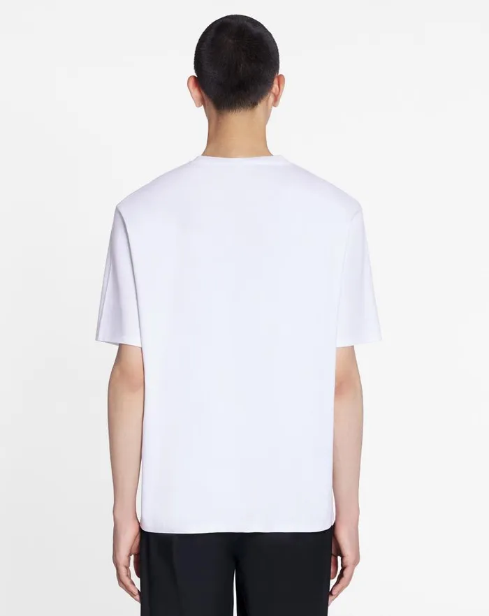 Women Lanvin TShirts and Sweatshirts Unisex Lanvin Logo Classic Tshirt Optic White Women Lanvin TShirts and Sweatshirts Unisex Lanvin Logo Classic Tshirt Optic White