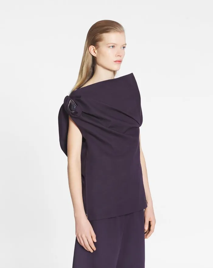 Women Lanvin Tops Asymmetrical Top Japanese Ink Women Lanvin Tops Asymmetrical Top Japanese Ink