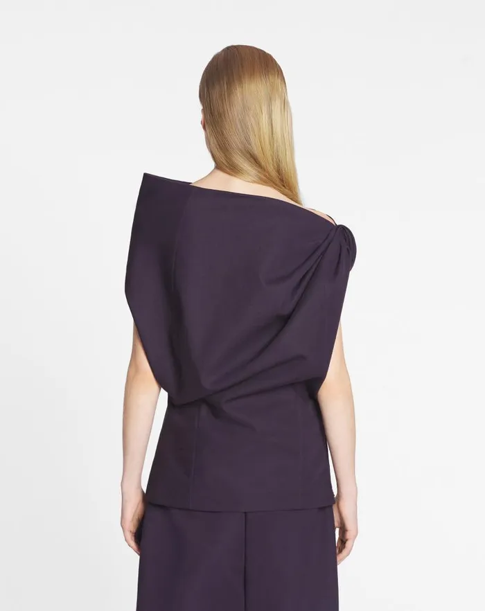 Women Lanvin Tops Asymmetrical Top Japanese Ink Women Lanvin Tops Asymmetrical Top Japanese Ink