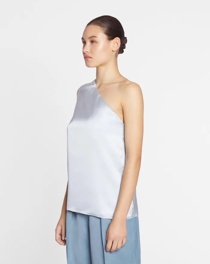Women Lanvin Tops Asymmetrical Top With Ribbon Detail Azur