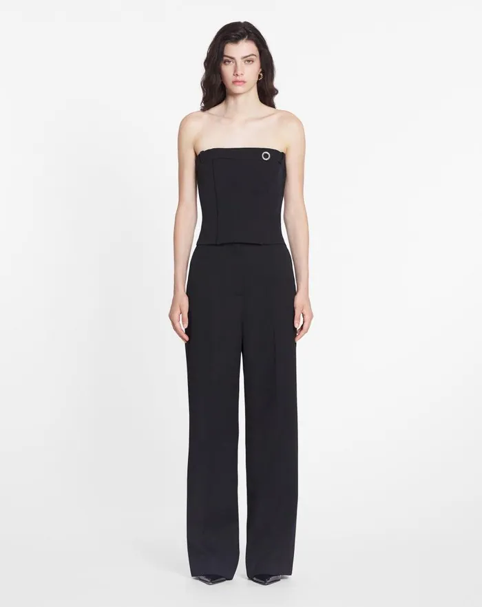 Women Lanvin Tops Bustier Mlodie Jewel Detail Black Women Lanvin Tops Bustier Mlodie Jewel Detail Black